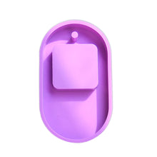 Load image into Gallery viewer, Photo Frame Epoxy Crystal Mold Necklace Keychain Gift Jewelry Pendant Plaster Making Silicone Molds with Hole Pet Tag Mold