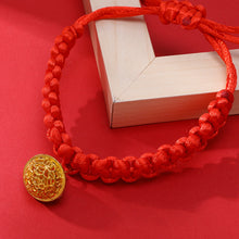 Load image into Gallery viewer, Pet Lucky Necklace Collar Cat Adjustable Red Rope Necklace Small Medium Pet Bless Handmade Collar