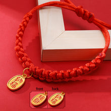 Load image into Gallery viewer, Pet Lucky Necklace Collar Cat Adjustable Red Rope Necklace Small Medium Pet Bless Handmade Collar