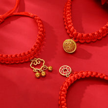 Load image into Gallery viewer, Pet Lucky Necklace Collar Cat Adjustable Red Rope Necklace Small Medium Pet Bless Handmade Collar