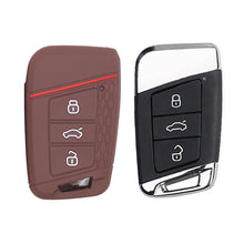Load image into Gallery viewer, Silicone Car Key 3 Button Key Cases Cover Keychain Protection Shell Fob For VW PASSAT B8 Skoda Kodiaq Superb A7 Magotan 330 Accessories
