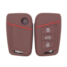 Load image into Gallery viewer, Silicone Car Key 3 Button Key Cases Cover Keychain Protection Shell Fob For VW PASSAT B8 Skoda Kodiaq Superb A7 Magotan 330 Accessories