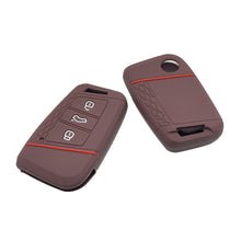 Load image into Gallery viewer, Silicone Car Key 3 Button Key Cases Cover Keychain Protection Shell Fob For VW PASSAT B8 Skoda Kodiaq Superb A7 Magotan 330 Accessories