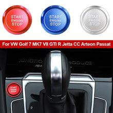Load image into Gallery viewer, Car Start Ignition Engine Start Stop Button Ring Cover Trim Sticker Button Decoration Switch Accessories For VW Golf 7 MK7 VII GTI R Jetta CC Arteon Passat B8 Touareg T-roc