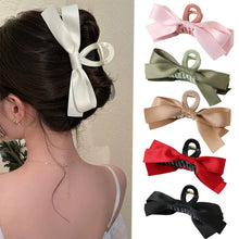 Load image into Gallery viewer, Sweet Bow Grab Clip Girls Elegant Ponytail Braid Claw Clip Sweet Shark Crab Hair Card Korean Exquisite Hair Accessories
