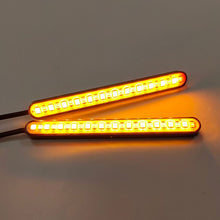 Load image into Gallery viewer, Motorcycle Light Bar Strip Tail Brake Stop Flowing Water Turn Signal Light 24 SMD LED Integrated Red and Amber Color