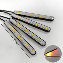 Load image into Gallery viewer, Motorcycle Light Bar Strip Tail Brake Stop Flowing Water Turn Signal Light 24 SMD LED Integrated Red and Amber Color