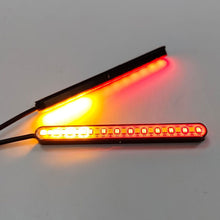 Load image into Gallery viewer, Motorcycle Light Bar Strip Tail Brake Stop Flowing Water Turn Signal Light 24 SMD LED Integrated Red and Amber Color