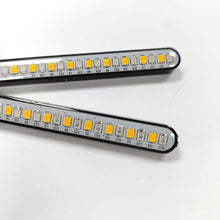 Load image into Gallery viewer, Motorcycle Light Bar Strip Tail Brake Stop Flowing Water Turn Signal Light 24 SMD LED Integrated Red and Amber Color