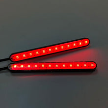 Load image into Gallery viewer, Motorcycle Light Bar Strip Tail Brake Stop Flowing Water Turn Signal Light 24 SMD LED Integrated Red and Amber Color
