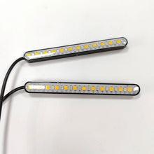 Load image into Gallery viewer, Motorcycle Light Bar Strip Tail Brake Stop Flowing Water Turn Signal Light 24 SMD LED Integrated Red and Amber Color
