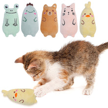Load image into Gallery viewer, Cute Animal Shape Catnip Cats Toy Kitten Dinosaur Teeth Chewing Biting Plush Toys Cat Plush Thumb Pillow Pet Accessories