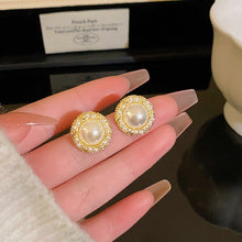 Load image into Gallery viewer, 2024 New Trend Pearl Shiny Long Earring For Women Fashion Korean S925 Silver Needle Stud Sarrings Bridal Wedding Party Jewelry