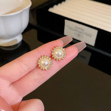 Load image into Gallery viewer, 2024 New Trend Pearl Shiny Long Earring For Women Fashion Korean S925 Silver Needle Stud Sarrings Bridal Wedding Party Jewelry