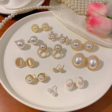 Load image into Gallery viewer, 2024 New Trend Pearl Shiny Long Earring For Women Fashion Korean S925 Silver Needle Stud Sarrings Bridal Wedding Party Jewelry