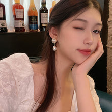Load image into Gallery viewer, 2024 New Trend Pearl Shiny Long Earring For Women Fashion Korean S925 Silver Needle Stud Sarrings Bridal Wedding Party Jewelry