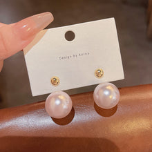 Load image into Gallery viewer, 2024 New Trend Pearl Shiny Long Earring For Women Fashion Korean S925 Silver Needle Stud Sarrings Bridal Wedding Party Jewelry