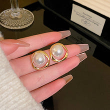 Load image into Gallery viewer, 2024 New Trend Pearl Shiny Long Earring For Women Fashion Korean S925 Silver Needle Stud Sarrings Bridal Wedding Party Jewelry