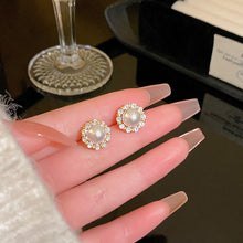 Load image into Gallery viewer, 2024 New Trend Pearl Shiny Long Earring For Women Fashion Korean S925 Silver Needle Stud Sarrings Bridal Wedding Party Jewelry