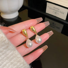 Load image into Gallery viewer, 2024 New Trend Pearl Shiny Long Earring For Women Fashion Korean S925 Silver Needle Stud Sarrings Bridal Wedding Party Jewelry