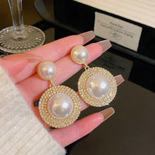 Load image into Gallery viewer, 2024 New Trend Pearl Shiny Long Earring For Women Fashion Korean S925 Silver Needle Stud Sarrings Bridal Wedding Party Jewelry
