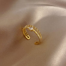 Load image into Gallery viewer, 16 Style Women Alloy Zircon Flower Rabbit Cute Fashion Rings Gold Color Hollow Out Geometric Open Ring for Female Girl Finger Jewelry Gift