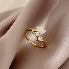 Load image into Gallery viewer, 16 Style Women Alloy Zircon Flower Rabbit Cute Fashion Rings Gold Color Hollow Out Geometric Open Ring for Female Girl Finger Jewelry Gift