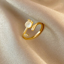 Load image into Gallery viewer, 16 Style Women Alloy Zircon Flower Rabbit Cute Fashion Rings Gold Color Hollow Out Geometric Open Ring for Female Girl Finger Jewelry Gift
