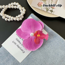 Load image into Gallery viewer, Beach Vacation Spring phalaenopsis Claw Clip Large Flower Hair Claw Sweet Hairpin For Women Girls Hawaiian Holiday Wedding Party Hair Accessories