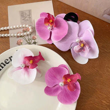 Load image into Gallery viewer, Beach Vacation Spring phalaenopsis Claw Clip Large Flower Hair Claw Sweet Hairpin For Women Girls Hawaiian Holiday Wedding Party Hair Accessories