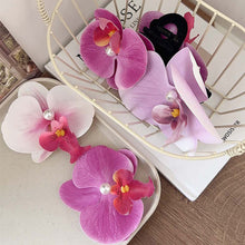 Load image into Gallery viewer, Beach Vacation Spring phalaenopsis Claw Clip Large Flower Hair Claw Sweet Hairpin For Women Girls Hawaiian Holiday Wedding Party Hair Accessories