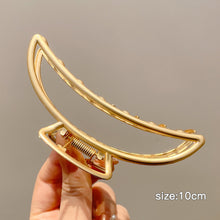 Load image into Gallery viewer, Fashion Gold Large Rhinestone Alloy Hair Clips for Girls Pearl Hair Accessories Geometric Metal Hair Claw Cross Hairclip Headband Hairpin Hair Crab Women