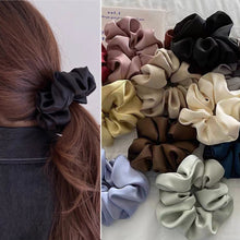 Load image into Gallery viewer, New Korean Simple Pure Color Hair Band Elastic Band Real Silk Headwear Women's Sweet Ponytail Elastic Band Hair Accessories