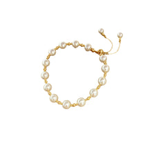 Load image into Gallery viewer, Pearl Chain Bracelet Minimalism Ins Adjustable Bracelets for Summer Fine Jewelry Party Gift Fashion Elegant Alloy Jewelry Accessories for Women