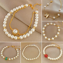 Load image into Gallery viewer, Pearl Chain Bracelet Minimalism Ins Adjustable Bracelets for Summer Fine Jewelry Party Gift Fashion Elegant Alloy Jewelry Accessories for Women