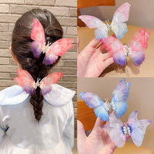 Load image into Gallery viewer, Butterfly Pearl Hair Clip Women Moving Wings Hair Accessories Girls Gradient Color Dreamlike Hairpin Children Lovely Barrettes Kids Styling