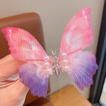 Load image into Gallery viewer, Butterfly Pearl Hair Clip Women Moving Wings Hair Accessories Girls Gradient Color Dreamlike Hairpin Children Lovely Barrettes Kids Styling