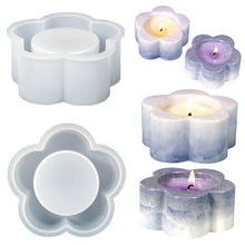 Load image into Gallery viewer, Plum Candlesticks Silicone Molds DIY Cement Tealight Holder Plaster Mould Aromatherapy Candle Mold