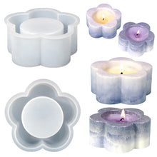 Load image into Gallery viewer, Plum Candlesticks Silicone Molds DIY Cement Tealight Holder Plaster Mould Aromatherapy Candle Mold