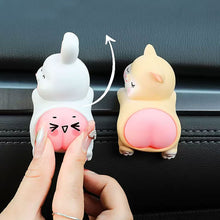 Load image into Gallery viewer, Cute Cartoon Car Ornament Ornaments Doll QQ's Ass Toys Panda Cat Rabbit Pig Decoration Gifts Car Interior Accessories