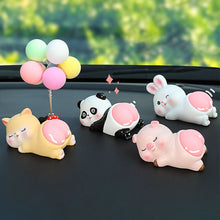 Load image into Gallery viewer, Cute Cartoon Car Ornament Ornaments Doll QQ's Ass Toys Panda Cat Rabbit Pig Decoration Gifts Car Interior Accessories