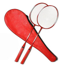 Load image into Gallery viewer, Badminton Racket Set For Beginners Beatable Durable Iron Alloy Training Racket With 3 Nylon Badminton And Racket Bag