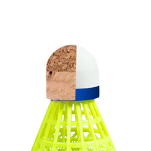 Load image into Gallery viewer, 12PCS Nylon Badminton Cork Ball Head Hollow Ball Skirt Durable Windproof Recreational Training Special Ball