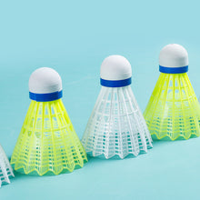 Load image into Gallery viewer, 12PCS Nylon Badminton Cork Ball Head Hollow Ball Skirt Durable Windproof Recreational Training Special Ball