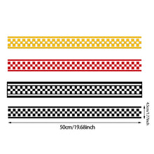 Load image into Gallery viewer, 50cm/20inch Motorcycle Checkered Racing Stripes Tank Decals Decoration Stickers DIY Fuel Tank Sticker Waterproof Accessories