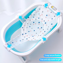 Load image into Gallery viewer, 5 Buckles Adjustable Baby Bath Cushion Bed Newborn Bathtub Net Infant Bath Supporter Mat Anti-Slip Bathing Tub Pillow Nonslip Shower Cradle for 0-2Years