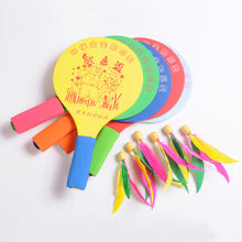 Load image into Gallery viewer, Badminton Racket Big-Headed Ball Set Thick Cartoon Three Feather Ball Racket Children Indoor Activities Props