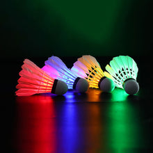 Load image into Gallery viewer, 4PCS LED Night Luminoust Badminton Beatable Durable Training Special Badminton Outdoor Sports Entertainment Goose Feather Ball