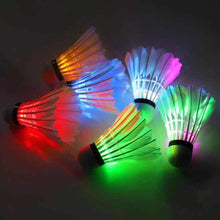 Load image into Gallery viewer, 4PCS LED Night Luminoust Badminton Beatable Durable Training Special Badminton Outdoor Sports Entertainment Goose Feather Ball
