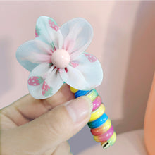 Load image into Gallery viewer, Girls Telephone Wire Line Ponytail Holder Rubber Band Elastic Hair Band DIY Bowknot Braided Phone Cord Straight Hair Tie Hair Rope